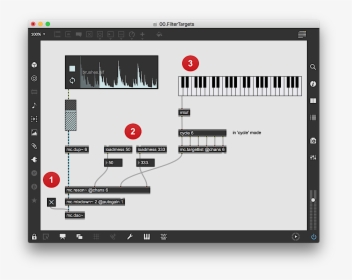 See Notes Below For Parts 1-3 Of The Patch - Max Msp Buffer Groove, HD Png Download, Transparent PNG