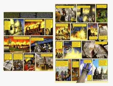 The Illustrated Graphic Novel Within The Presentation - Great Fire Of London Comic, HD Png Download, Transparent PNG