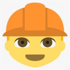 Emoji Construction Worker - Employee Emoji, HD Png Download, Transparent PNG