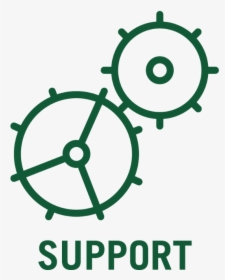 Support And Gears Icon - Setting Wheel Icon Png, Transparent Png, Transparent PNG