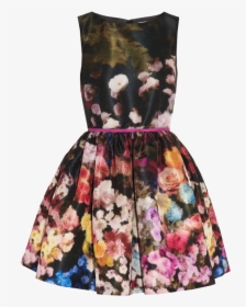 Red Valentino Floral Print Taffeta Dress - Red Valentino Floral Dress, HD Png Download, Transparent PNG
