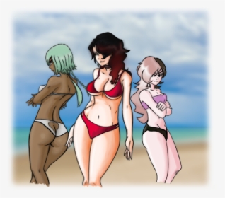 Pyrrha Nikos Bikini Swimwear Cartoon Fictional Character - Rwby Pyrrha Nikos Sexy, HD Png Download, Transparent PNG
