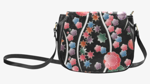 Bright Flowers And Leaves On Black Background Striking - Trick R Treat Sam Purse, HD Png Download, Transparent PNG