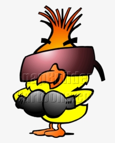 Chicken Wearing Sunglasses And Boxing Gloves - Chicken With Boxing Gloves, HD Png Download, Transparent PNG