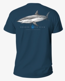 Mako - T-shirt - Short Sleeve - Hooked Carpe Diem - Great White Shark, HD Png Download, Transparent PNG