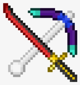 Minecraft Golden And Diamond Enchanted Swords, HD Png Download, Transparent PNG