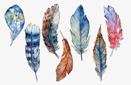 #feather #feathers #boho #bohostyle #bohofeathers #watercolor, HD Png Download, Transparent PNG