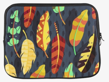 Boho Feather Nature Pattern Laptop Sleeve 11 - Bag, HD Png Download, Transparent PNG