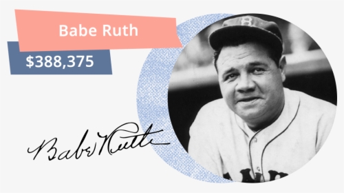 A Baseball Signed By Babe Ruth Was Sold For $388,375 - Jimmy Page Signature Png, Transparent Png, Transparent PNG
