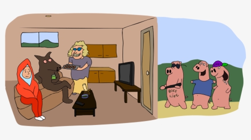 The &quot - Big Bad&quot - Wolf - Cartoon, HD Png Download, Transparent PNG