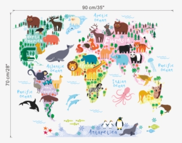 Animal World Map, HD Png Download, Transparent PNG