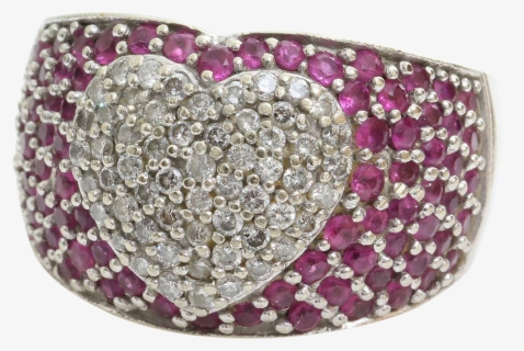 Diamond Ruby Heart Ring - Bracelet, HD Png Download, Transparent PNG