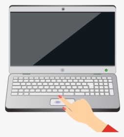 A Diagram Of Someone Tapping The Touchpad On A Laptop - Netbook, HD Png Download, Transparent PNG