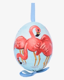 Easter Egg Blue With Pink Flamingos - Cartoon, HD Png Download, Transparent PNG