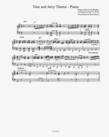 Tom And Jerry Chasing Theme Sheet Music For Piano Download - Dustin O Halloran Opus 20 Sheet Music, HD Png Download, Transparent PNG