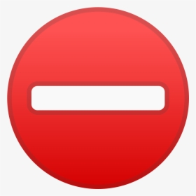 Red No Entry Transparent Png - Emoji Sens Interdit, Png Download, Transparent PNG