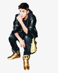 Justin Bieber Golden Shoes, HD Png Download, Transparent PNG