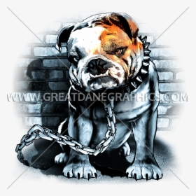 Yard Dog Mens Printed T-shirt Bull Dog Chain Animal - Olde English Bulldogge, HD Png Download, Transparent PNG