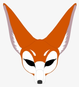 Head,carnivoran,fox - Fox Full Mask Clipart, HD Png Download, Transparent PNG