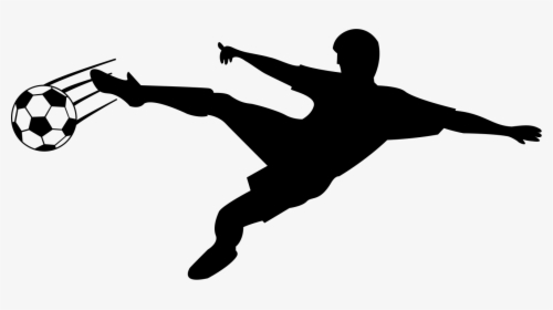 Football Player Silhouette Clip Art - Silhouette Transparent Soccer Clipart, HD Png Download, Transparent PNG