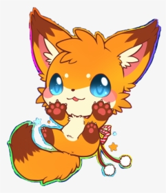 3 Kawaii Fox Kitty Freetoedit - Cute Baby Fox Drawing, HD Png Download, Transparent PNG