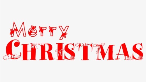 Merry Christmas Words Red Merry Christmas Clipart - Child Care, HD Png Download, Transparent PNG