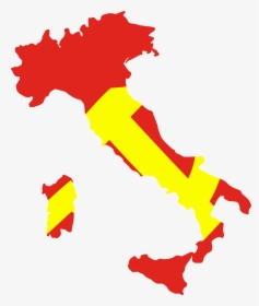 Flag Map Of Italy - Italy Map Vector Png, Transparent Png, Transparent PNG