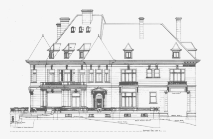 Pittock Mansion Blueprint - Mansion Drawing Png, Transparent Png, Transparent PNG