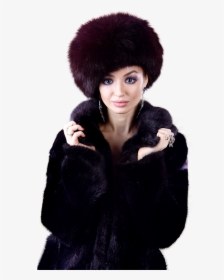 Beautiful Woman In Winter Clothes Png Image - Fur Clothing, Transparent Png, Transparent PNG