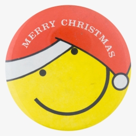 Merry Christmas Smiley Smileys Button Museum - Smiley, HD Png Download, Transparent PNG