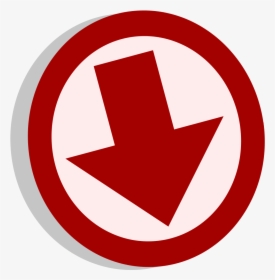 Down Arrow In Red Circle, HD Png Download, Transparent PNG