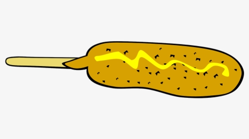 Corn Dog, Hotdog, Food, Stick, Meal, Snack, Lunch - Corn Dog Clip Art, HD Png Download, Transparent PNG