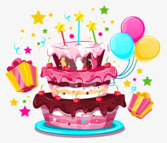 Birthday Cake Happy Birthday To You Party - Transparent Background Birthday Cake Cartoon, HD Png Download, Transparent PNG