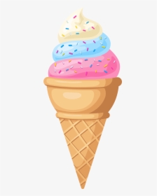 Ice Cream Cones Neapolitan Ice Cream Snow Cone - Clip Art Ice Cream, HD Png Download, Transparent PNG