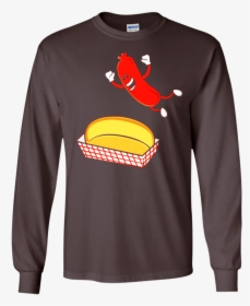 Funny Hot Dog T Shirt Bbq Cartoon Weiner Zany Brainy - T-shirt, HD Png Download, Transparent PNG