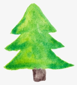 Watercolor Pine Tree Png - Christmas Tree, Transparent Png, Transparent PNG