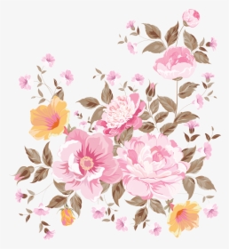 Transparent Flower Bunch Clipart - Flower Art Painting Vector, HD Png Download, Transparent PNG