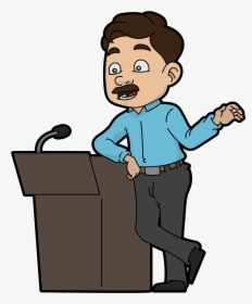 File Confident Cartoon Male - Speaker Person Clipart Png, Transparent Png, Transparent PNG
