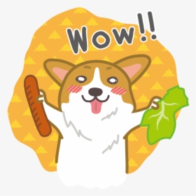 Hot Dog Corgi Messages Sticker - Wow Pet Clipart, HD Png Download, Transparent PNG