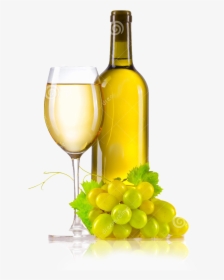 White Wine Bottle Png - White Wine Glass Png, Transparent Png, Transparent PNG