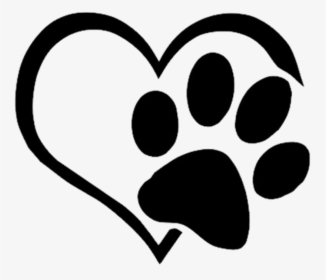 #mq #black #heart #footsteps #footprint #silhouette - Transparent Heart Paw Print, HD Png Download, Transparent PNG