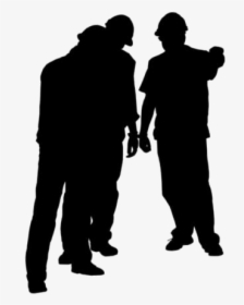 Construction Workers Png Cartoon - Silhouette, Transparent Png, Transparent PNG