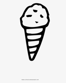 Snow Cone Coloring Page - Gelato, HD Png Download, Transparent PNG