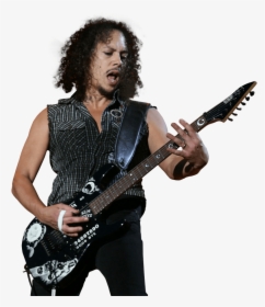 Kirk Hammett Playing - Kirk Hammett Black Guitar, HD Png Download, Transparent PNG
