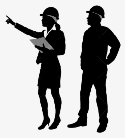 Silhouette Image Construction Engineer Job - Female Silhouette Construction Worker, HD Png Download, Transparent PNG