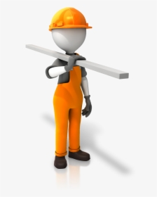 Construction Figure Carrying Wood - Construction Safety Worker Cartoon, HD Png Download, Transparent PNG