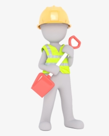 Building Pixabay Workers Work Bitcoin Illustration - Worker Man Render, HD Png Download, Transparent PNG