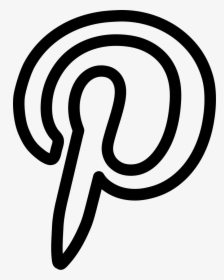Pinterest Outlined Logo - Vector White Pinterest Logo, HD Png Download, Transparent PNG