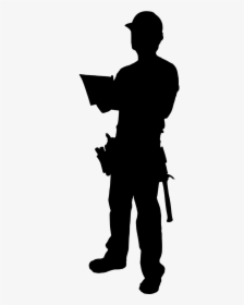 Construction Workers Building Free Picture - Construction Worker Silhouette Vector, HD Png Download, Transparent PNG