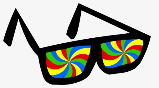 Funny Glasses Png - Club Penguin Swirly Glasses, Transparent Png, Transparent PNG
